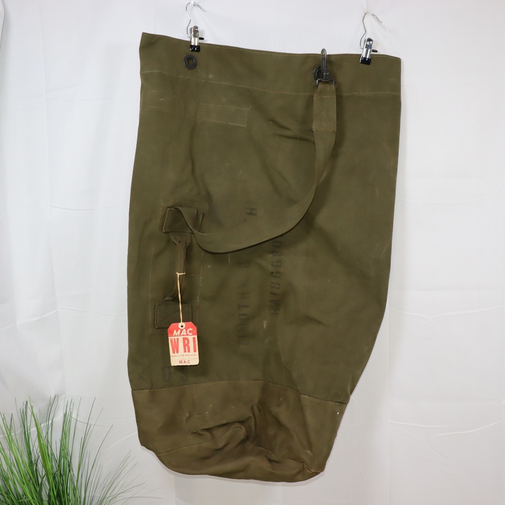 Military Issue Duffle Bag OS Green Unisex Gorpcore Vintage